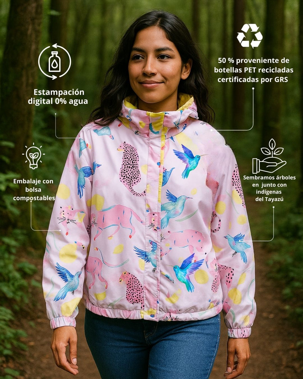 Chaqueta doble faz  Amazonas Pink